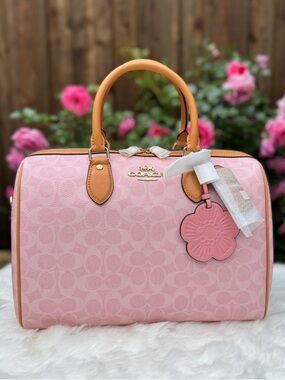 NWT Coach Large Rowan Powder Pink Purse